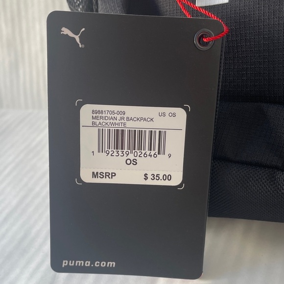 PUMA Meridian Jr. Backpack 16” Black and White - Picture 5 of 8
